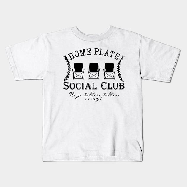 Home Plate Social Club, Midday, Softball Mom, Softball Dad, Softball Game Day, Softball Grandma, Softball Family Kids T-Shirt by SmilArt